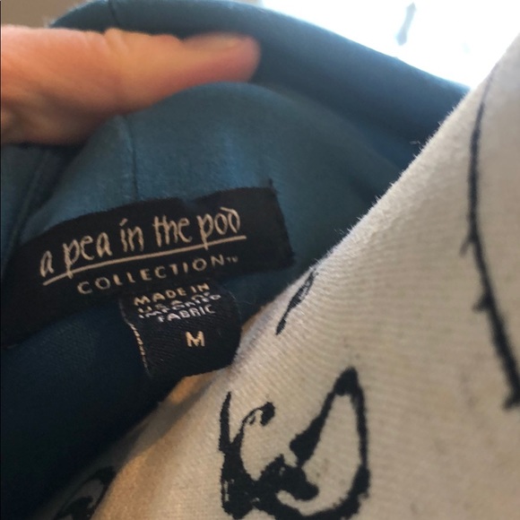 Maternity A Pea in the Pod Blue/Teal Ruched Dress - Picture 5 of 6